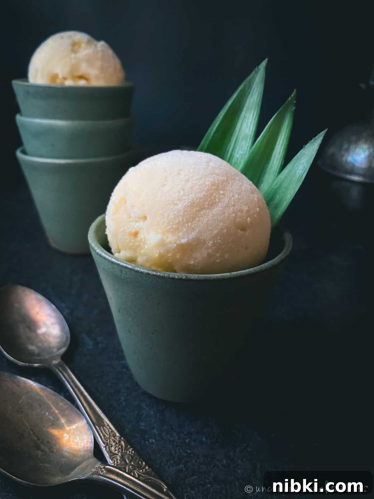 2-ingredient no churn pineapple coconut ice cream