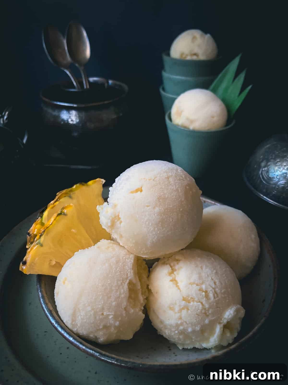 pineapple no-churn ice cream