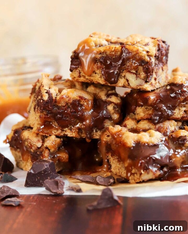 Salted Caramel Oatmeal Chocolate Chip Cookie Bars Recipe 6 caramel oatmeal chocolate chip cookie bars