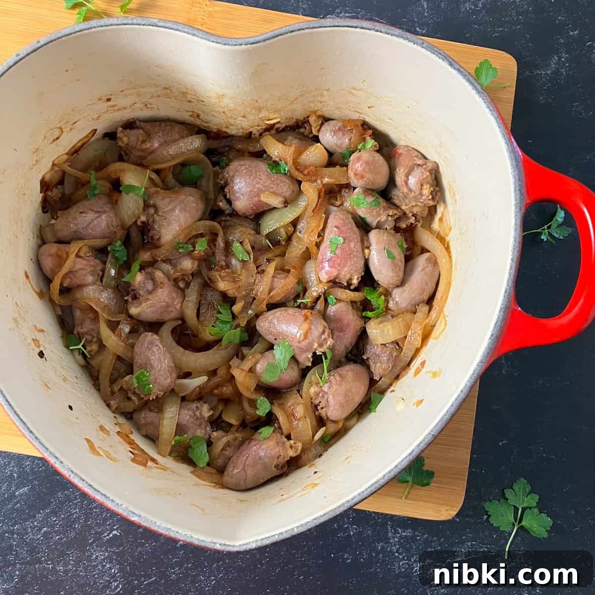 Chicken Hearts Recipe: Pan Seared with Garlic and Herbs 5 stove chicken hearts