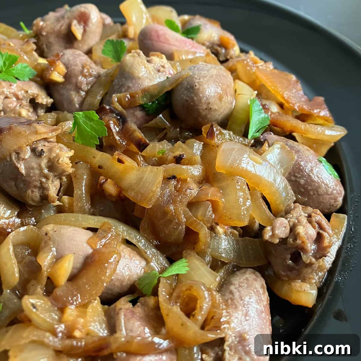 Chicken Hearts Recipe: Pan Seared with Garlic and Herbs 6 chicken hearts onions