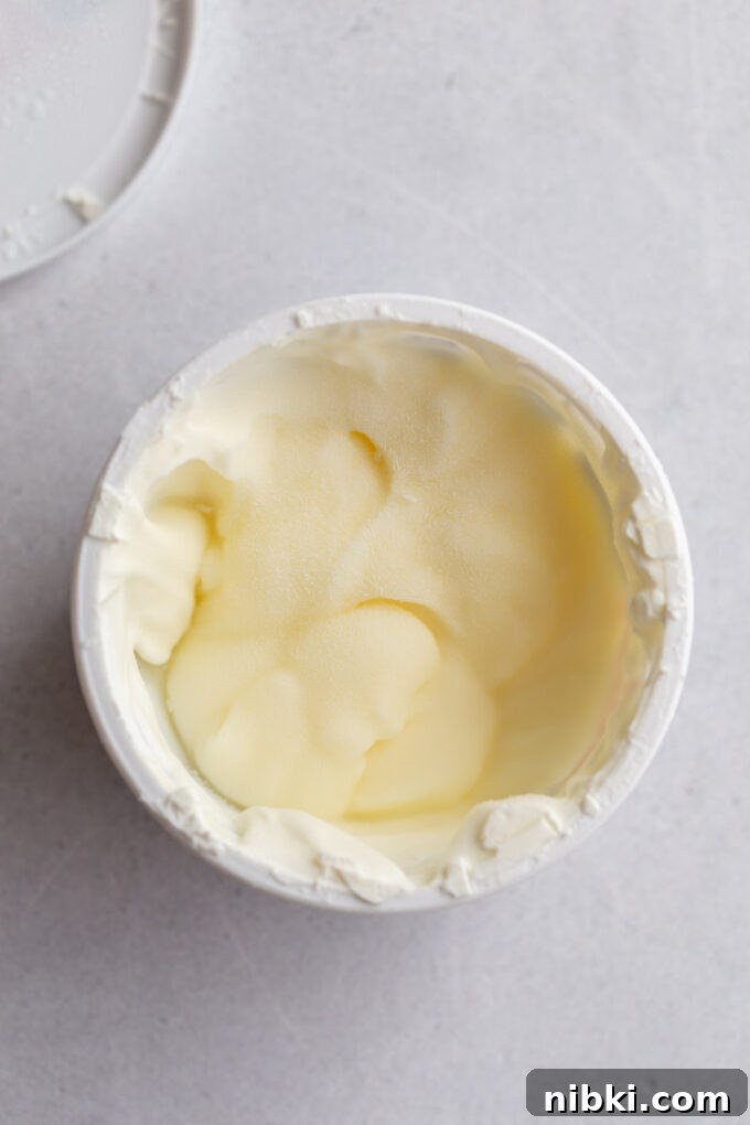 frozen sour cream in original container
