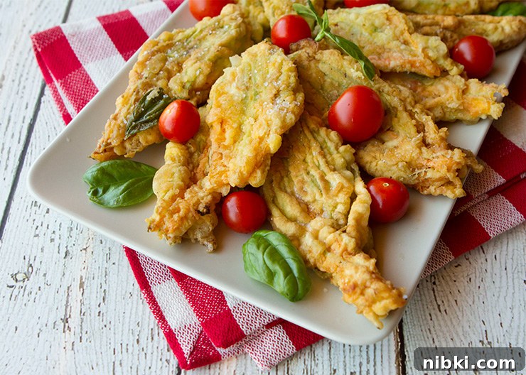 Caprese Zucchini Flowers Filled with Mozzarella and Basil 2 Caprese stuffed zucchini flowers