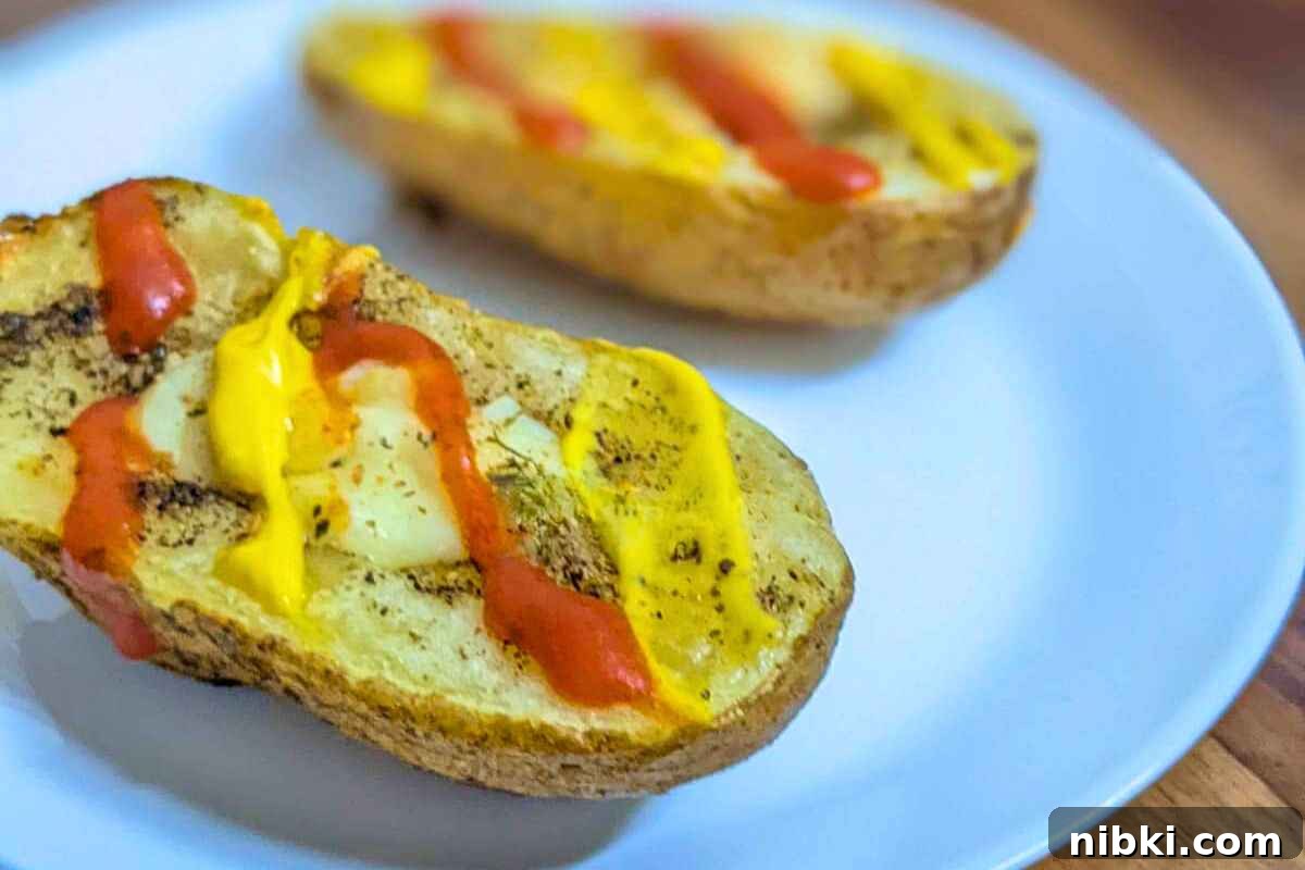 Air Fryer Vegetable Appetizers Meat Lovers Cannot Resist 7 Baked potato skins on a plate