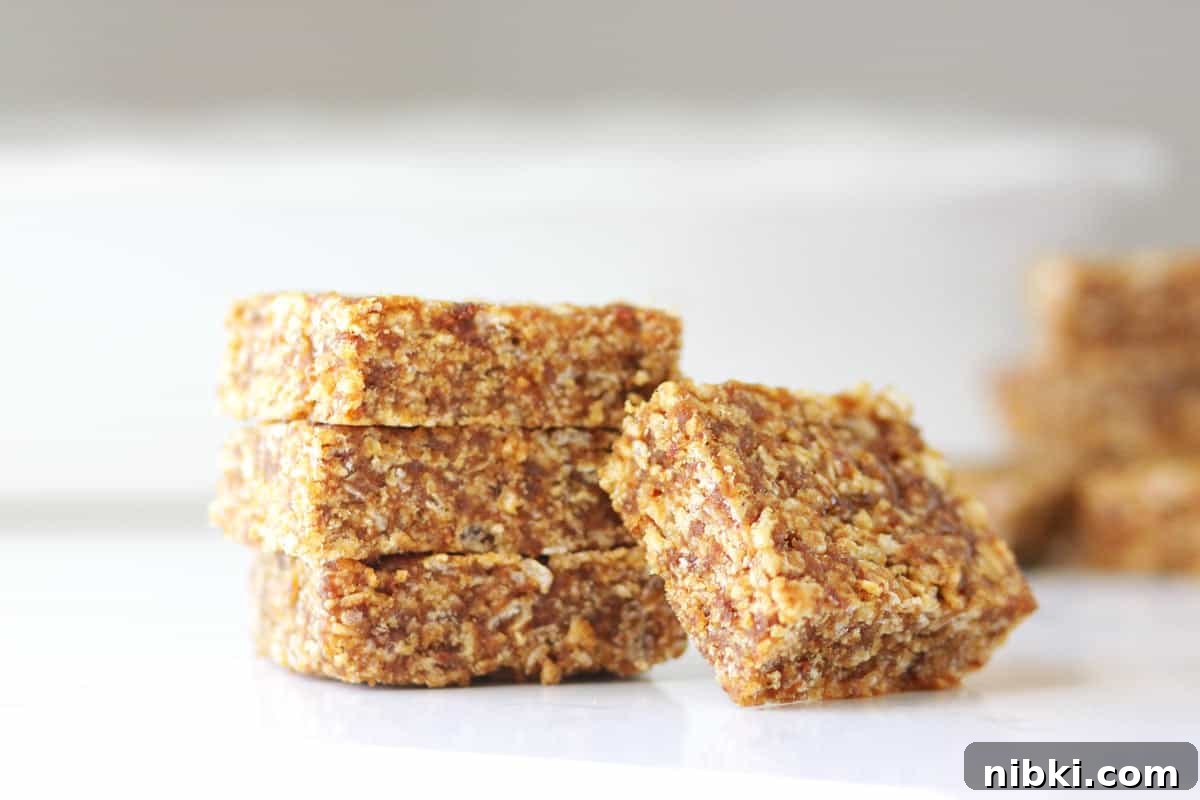 a stack of date rice cripy treats