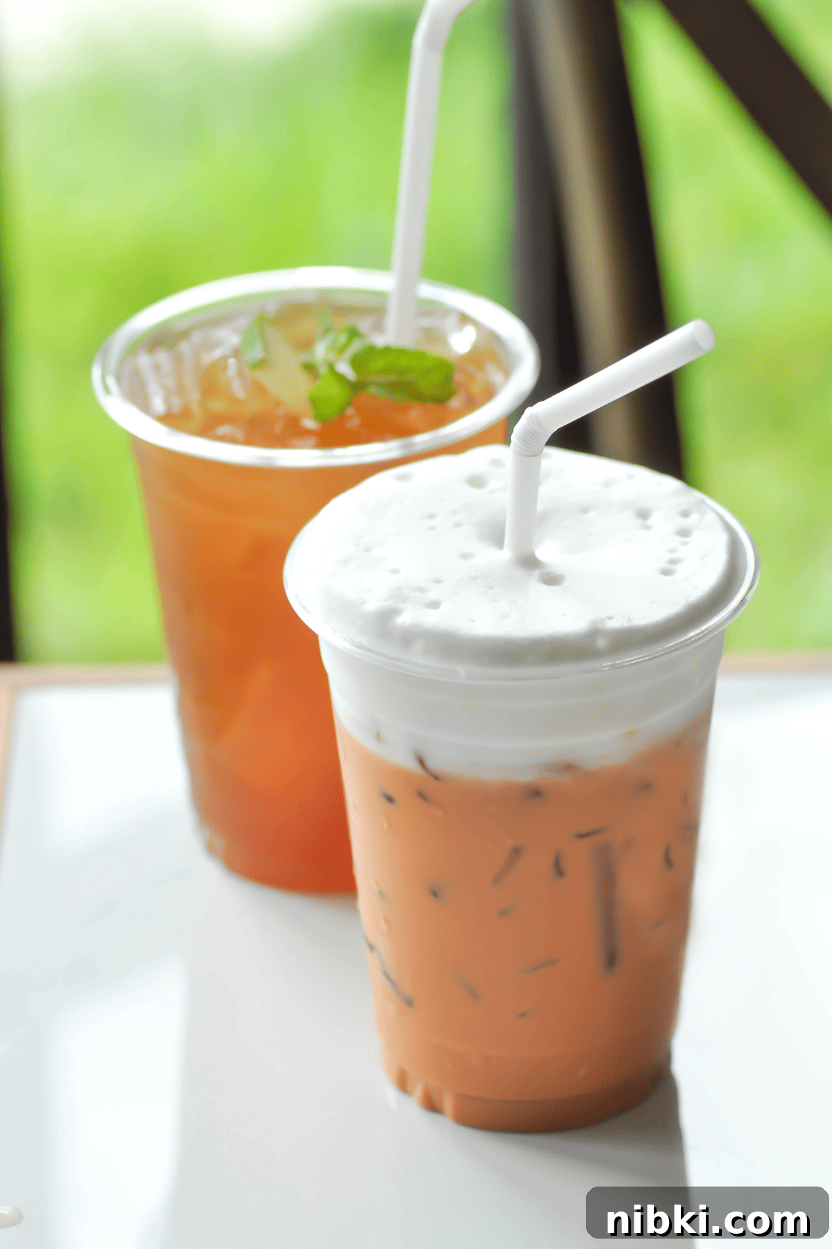 milk tea with cheese foam
