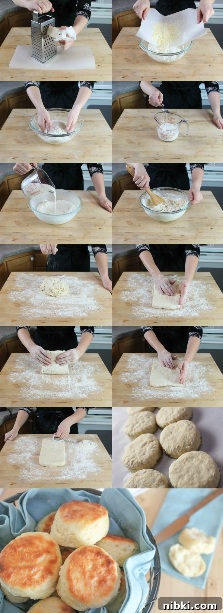 No-Fail Buttermilk Biscuits Recipe from Scratch 4 Step by step directions for making fool-proof light, flaky, buttery buttermilk biscuits from scratch. No baking mixes or canned biscuits required.