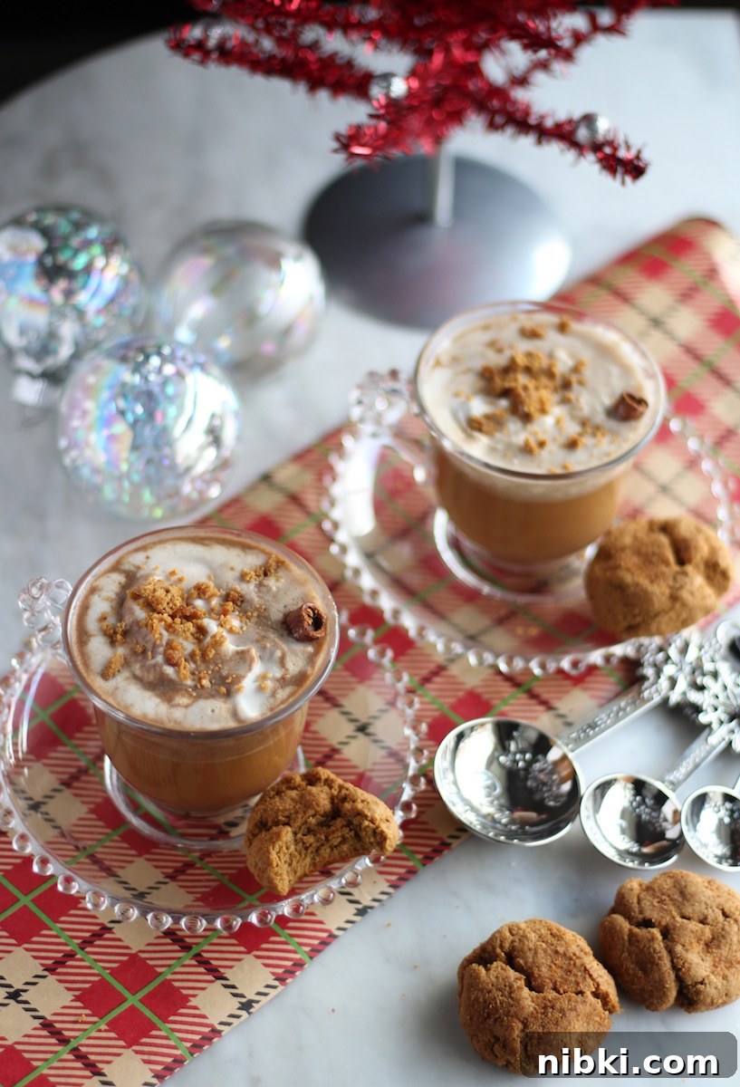 Paleo Gingerbread Latte Recipe: Dairy-Free Holiday Coffee 3 Paleo Gingerbread Lattes - a creamy, dairy-free coffee treat combined with a coconut milk, ginger, molasses cream and topped with coconut whip and gingerbread cookie crumbs! | fedandfulfilled.com