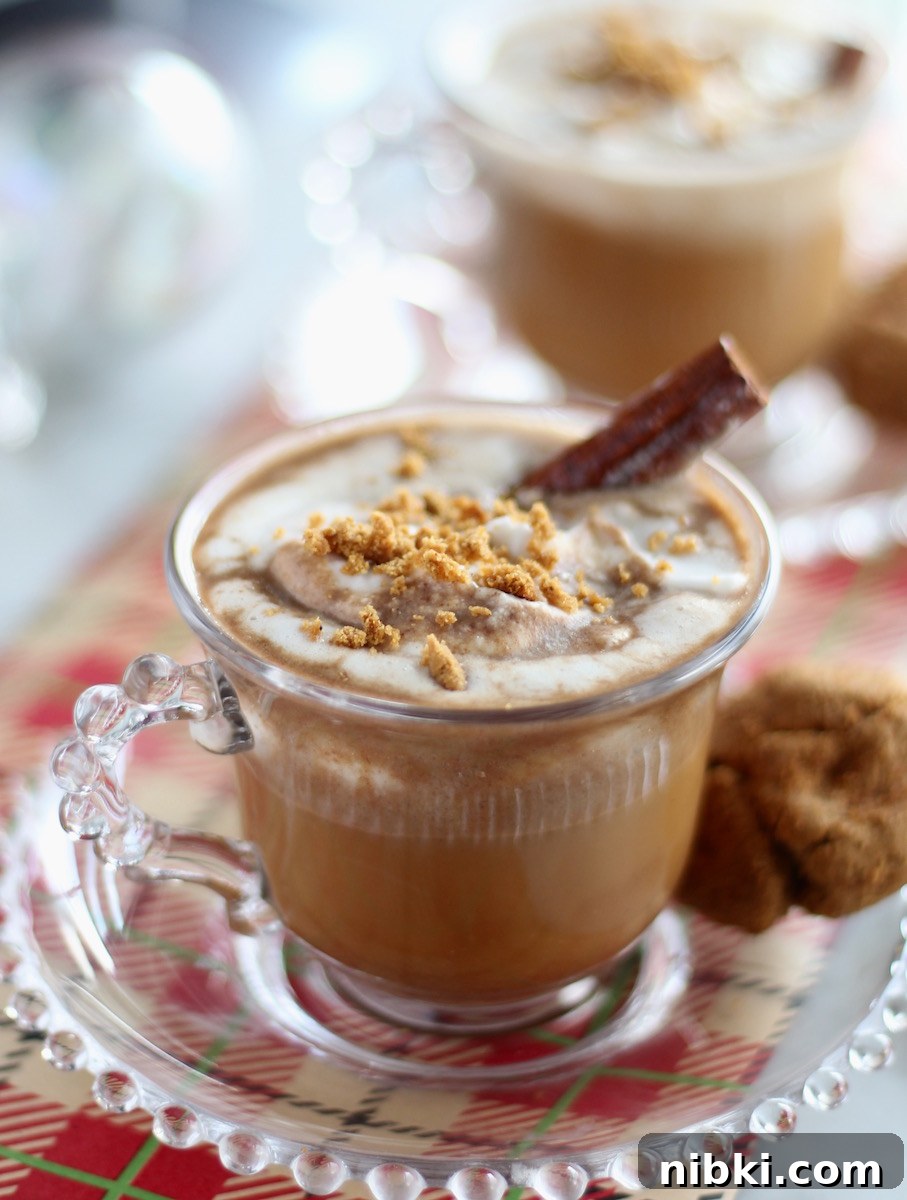Paleo Gingerbread Latte Recipe: Dairy-Free Holiday Coffee 4 Paleo Gingerbread Lattes - a creamy, dairy-free latte featuring all the flavors of gingerbread, plus topped with coconut whip and gingerbread cookie crumbs! | fedandfulfilled.com