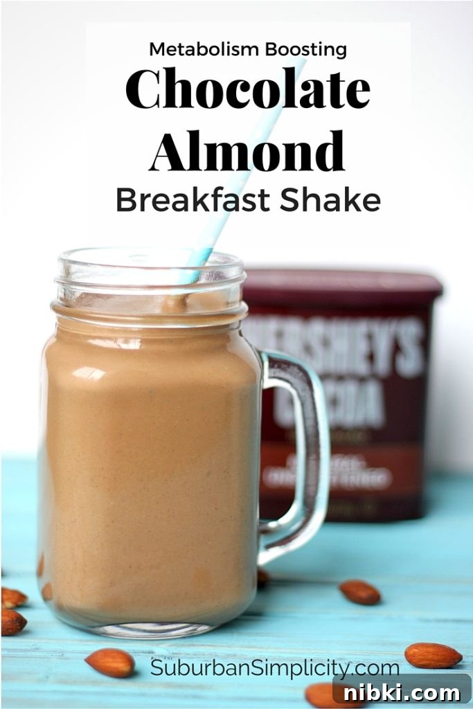Metabolism Boosting Chocolate Almond Breakfast Shake