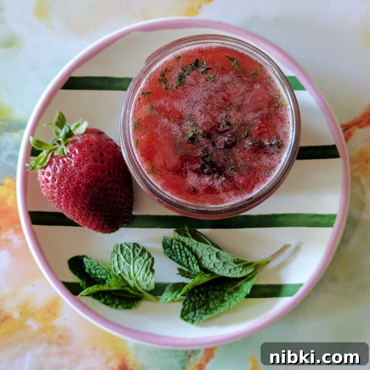 Homemade Strawberry Mint Jam Without Pectin 3 fresh strawberry mint jam