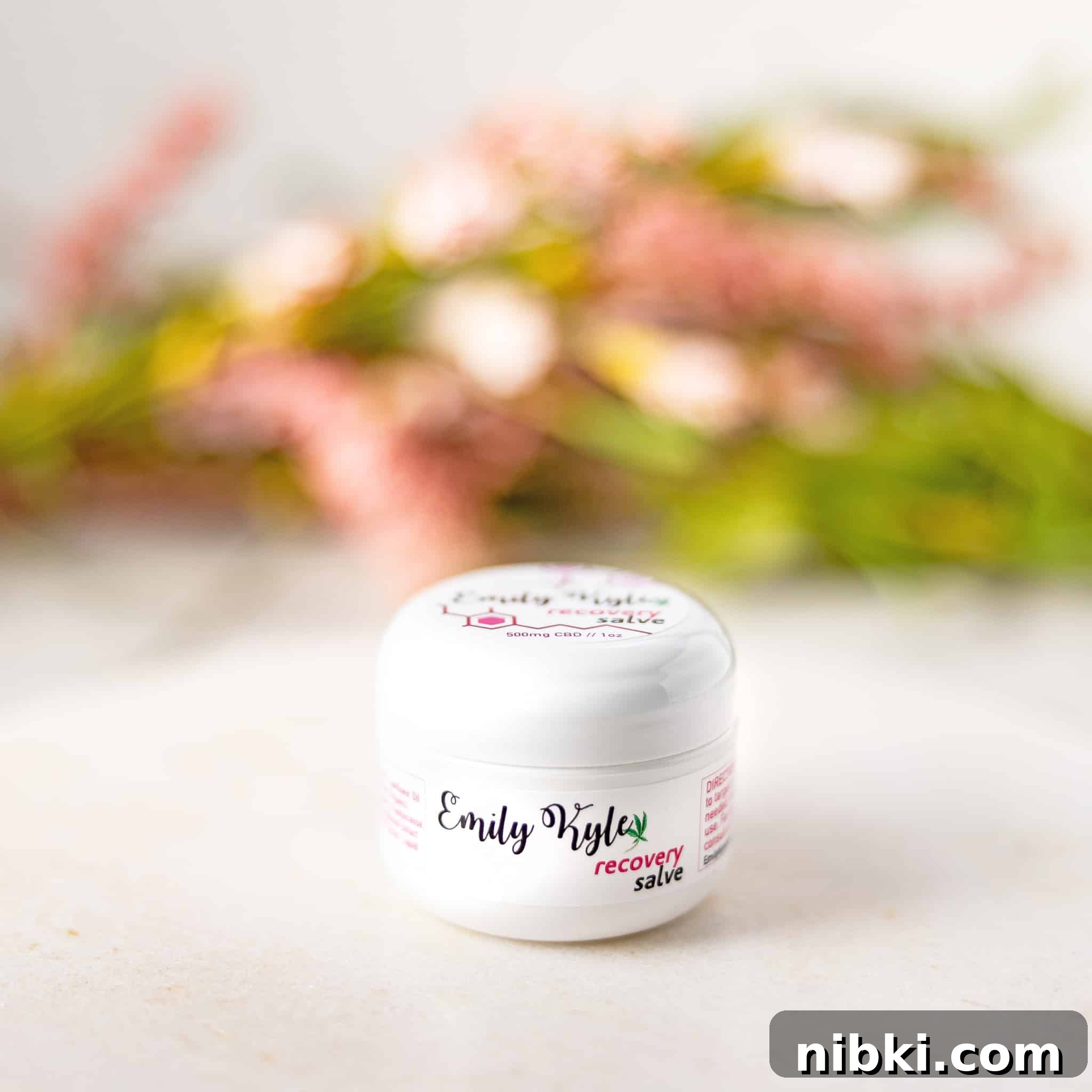 A picture of Emily Kyle's CBD recovery salve.