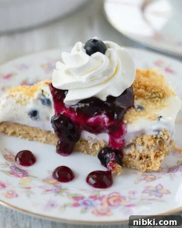 No-Bake Blueberry Cheesecake Pie
