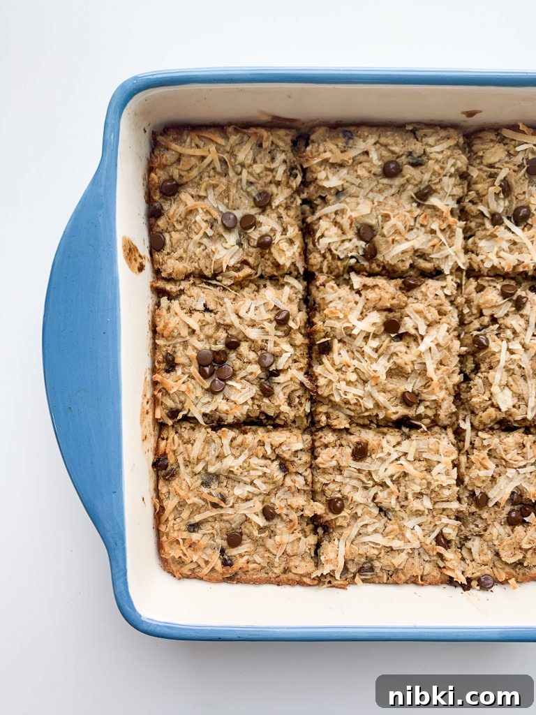 Almond Joy Inspired Chocolate Coconut Baked Oatmeal 5 almond joy baked oatmeal