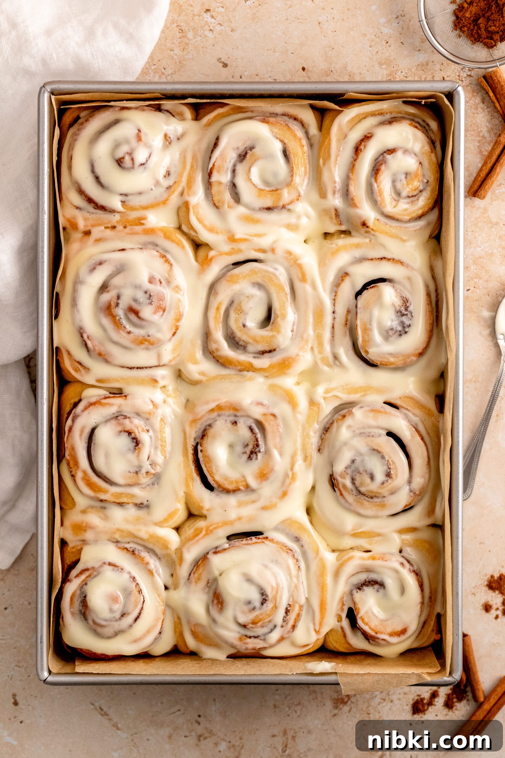 Brioche Cinnamon Rolls Recipe with Vanilla Glaze 2 Brioche cinnamon rolls