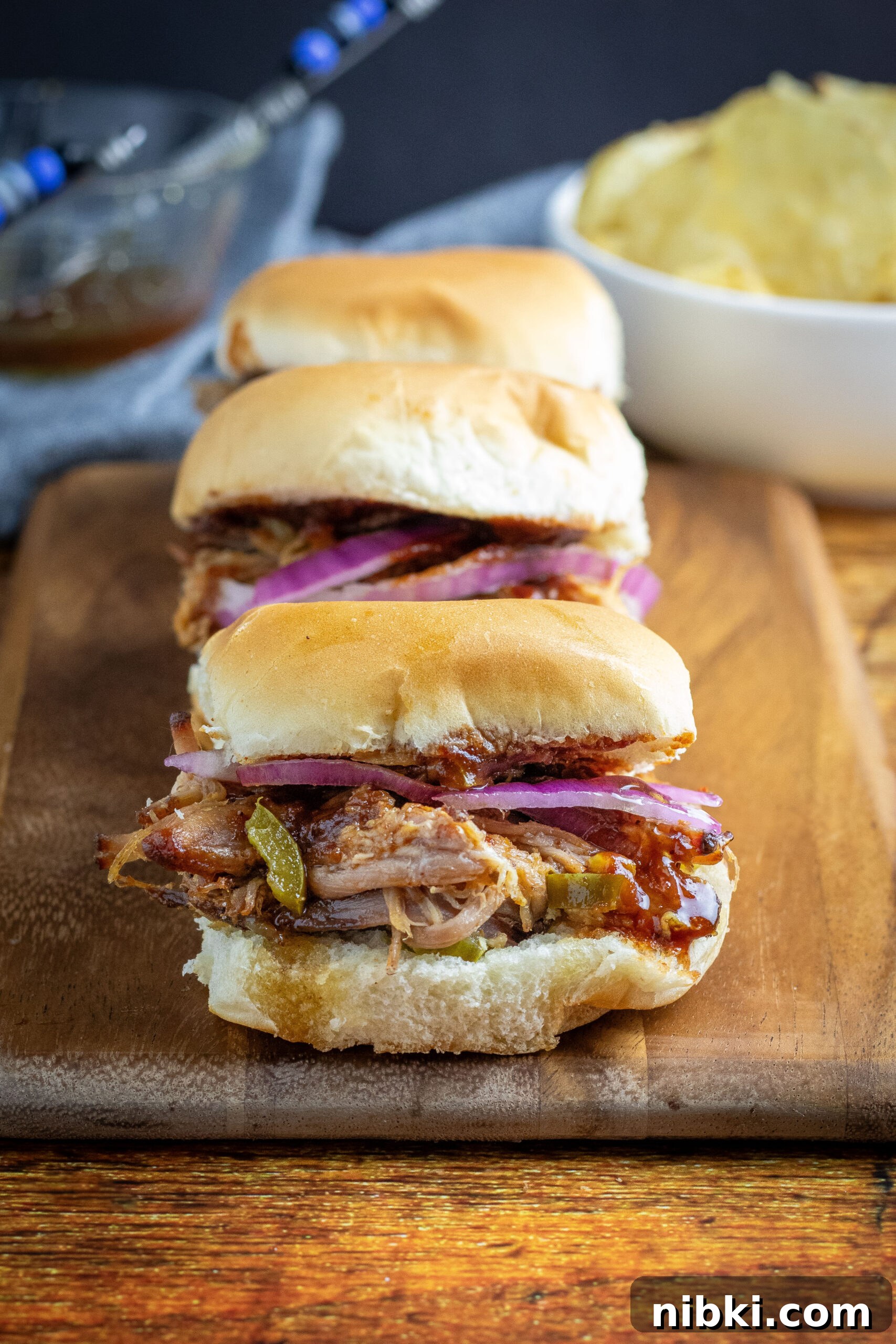 Spicy Pulled Pork Sliders Recipe with Tangy BBQ Slaw 2 Spicy pulled pork sliders