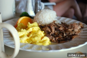 Loco Moco at Joe's on the Green in Poipu, Kauai 5 Eggs and kalua pork at Joe’s