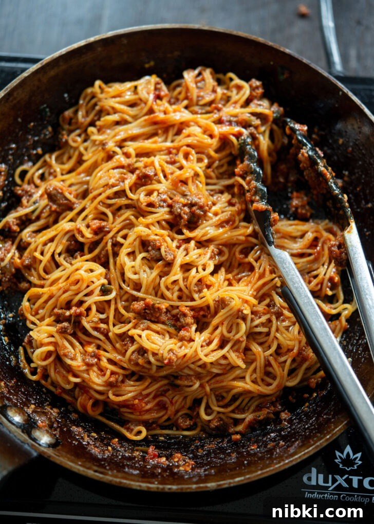 20-Minute Beef Noodles with Gochujang Sauce 11 Noodles are tossed with beef gochujang sauce