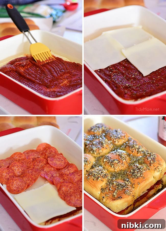 How to make pizza sliders step-by-step how to make three pepperoni Pizza Sliders