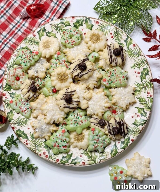 A plate of Spritz cookies.
