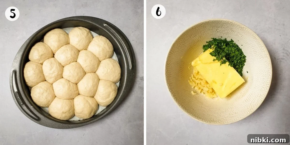 Garlic and Herb Dough Balls Recipe: Soft Pull-Apart Bites 5 Bake and make garlic butter