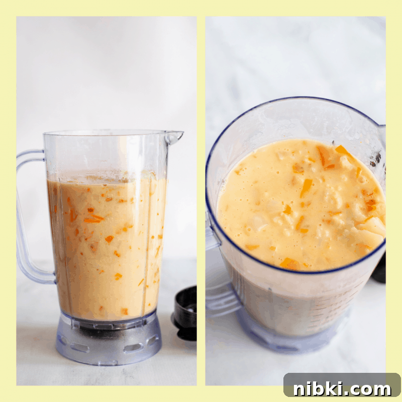 Creamy Cauliflower Soup with Melted Cheese 5 Pulse soup in blender until smooth.