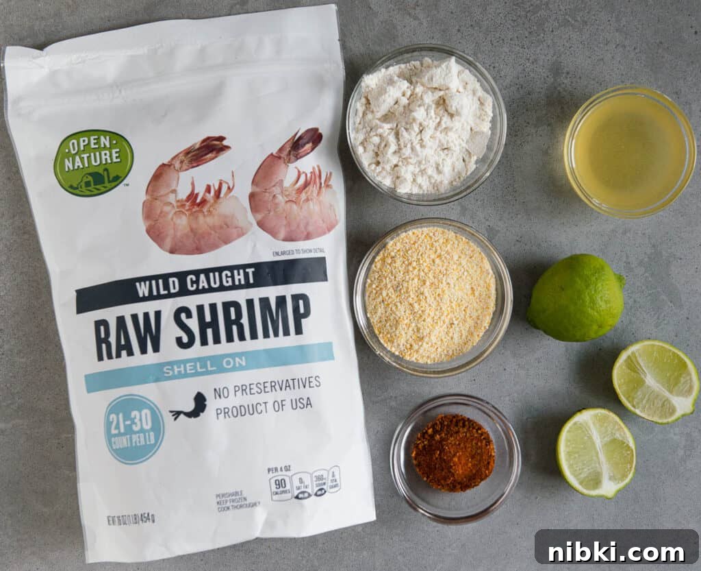 Crispy Baja Shrimp Tacos with Lime Crema 3 ingredients needed to make Crispy Shrimp Tacos