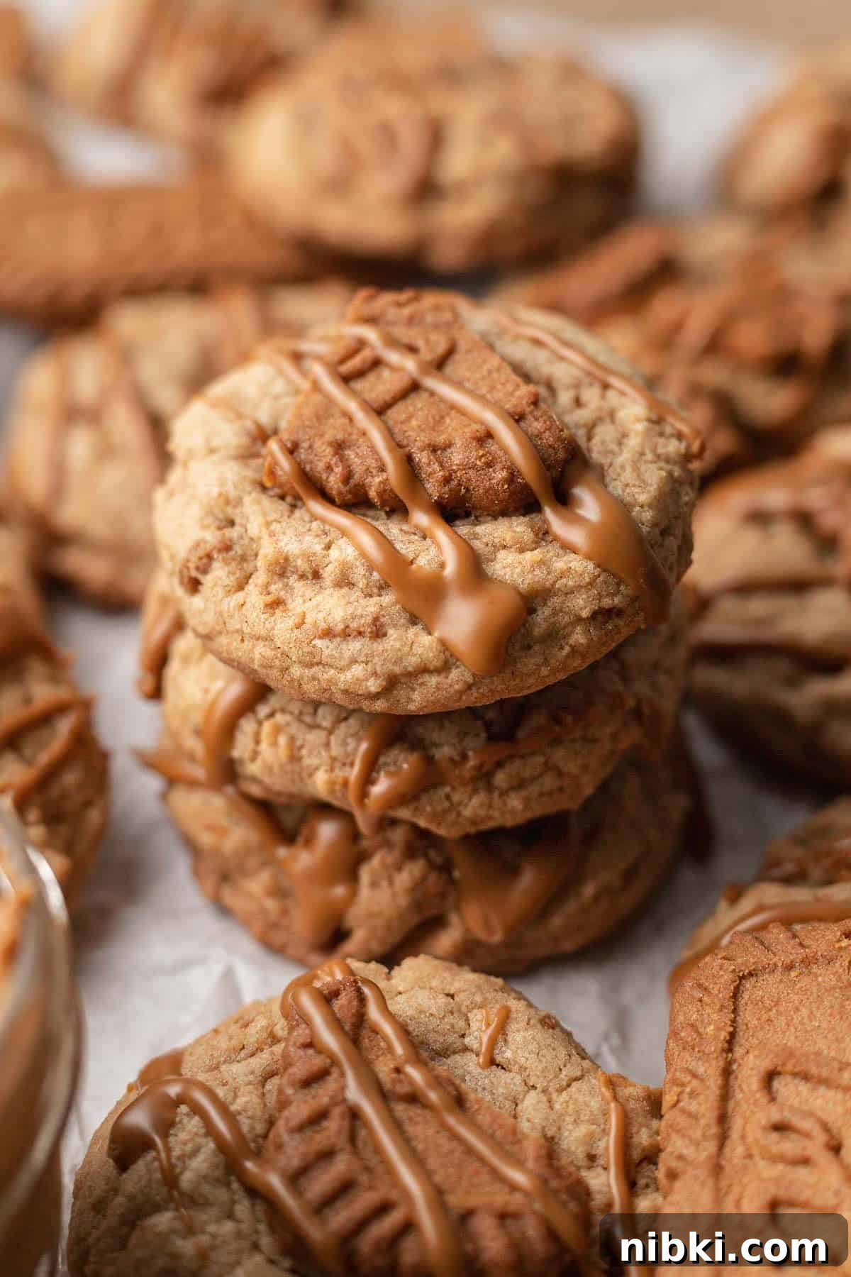 biscoff cookies stacked