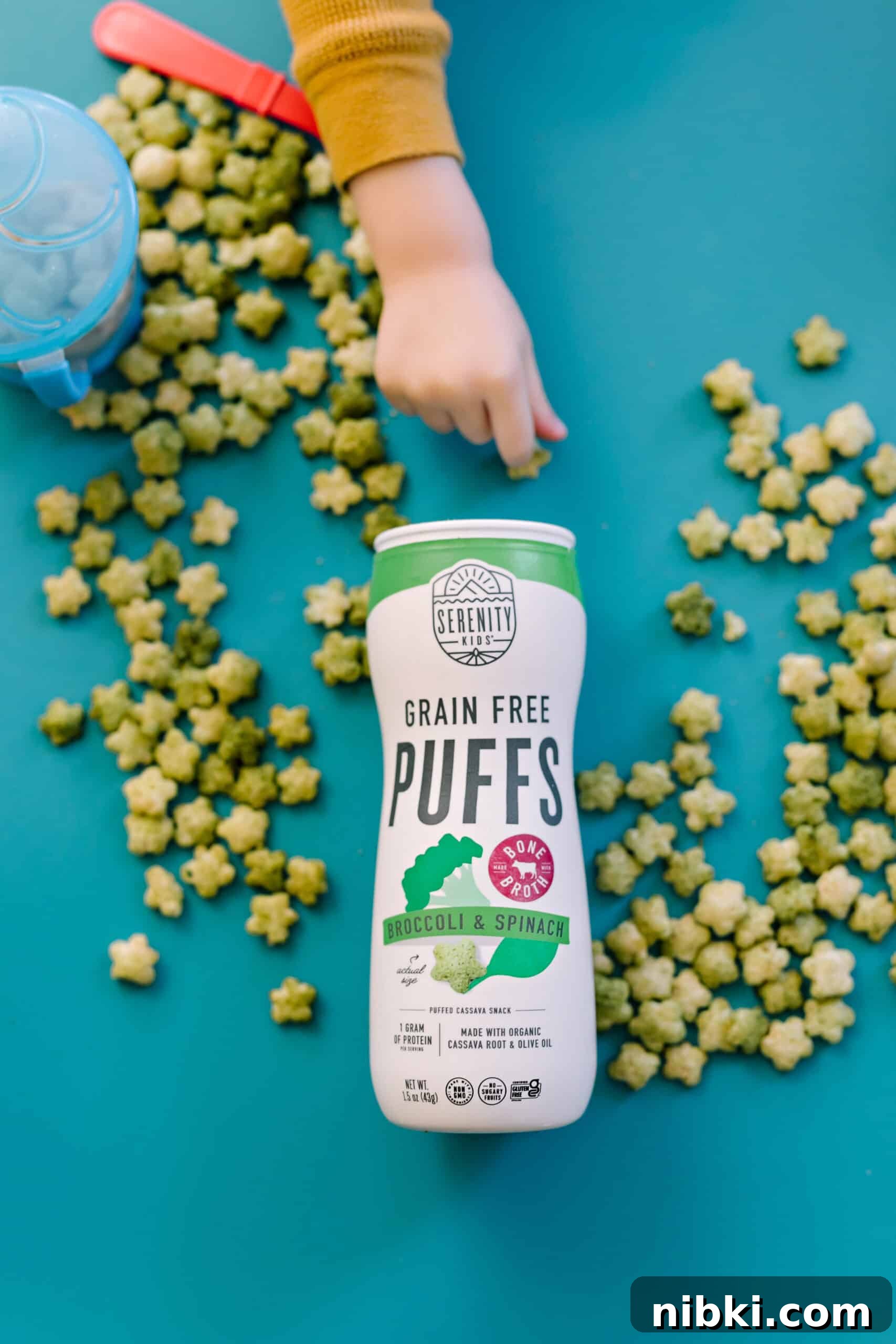 What to Feed an 8-Month-Old (and 9-10 Month Babies) 6 Serenity grain free puffs broccoli and spinach Kids and Infant