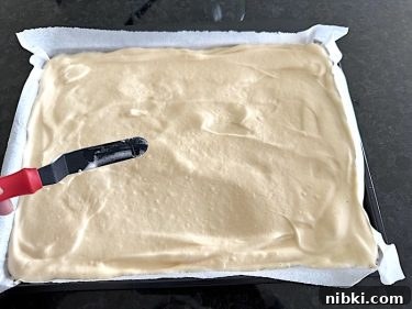 Spread out evenly and bake