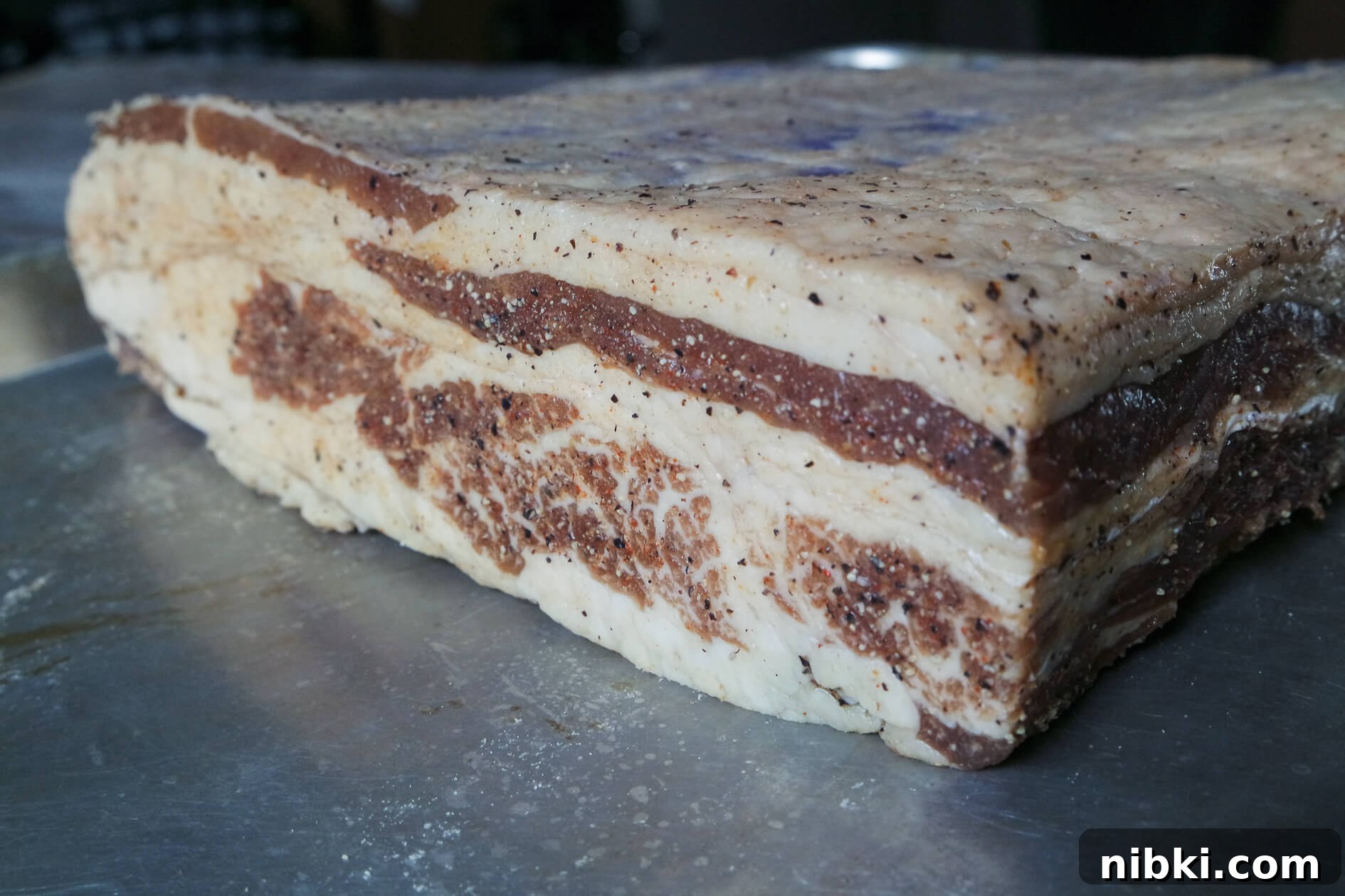 How to Make Crispy Homemade Beef Bacon Recipe 2 cured beef belly