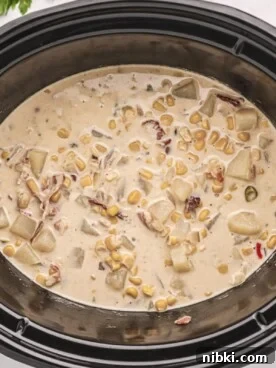 done cooking corn chowder in slow cooker