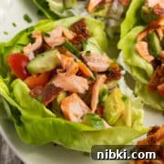 Hot Honey Garlic Salmon Bites Recipe 12 Salmon Lettuce Wraps with Bacon