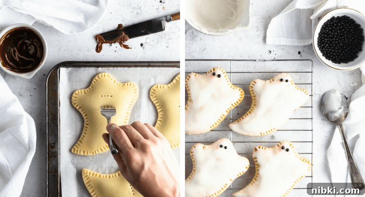 How to Make Pop-Tart Ghosts for Halloween 3 Step-by-step photos for making pop tart ghosts
