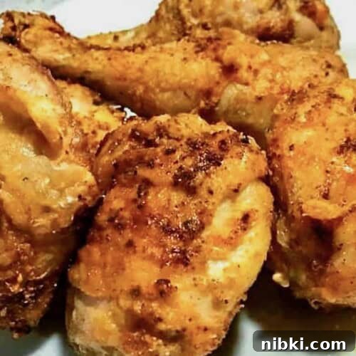 crispy air fryer fried chicken ready to eat.