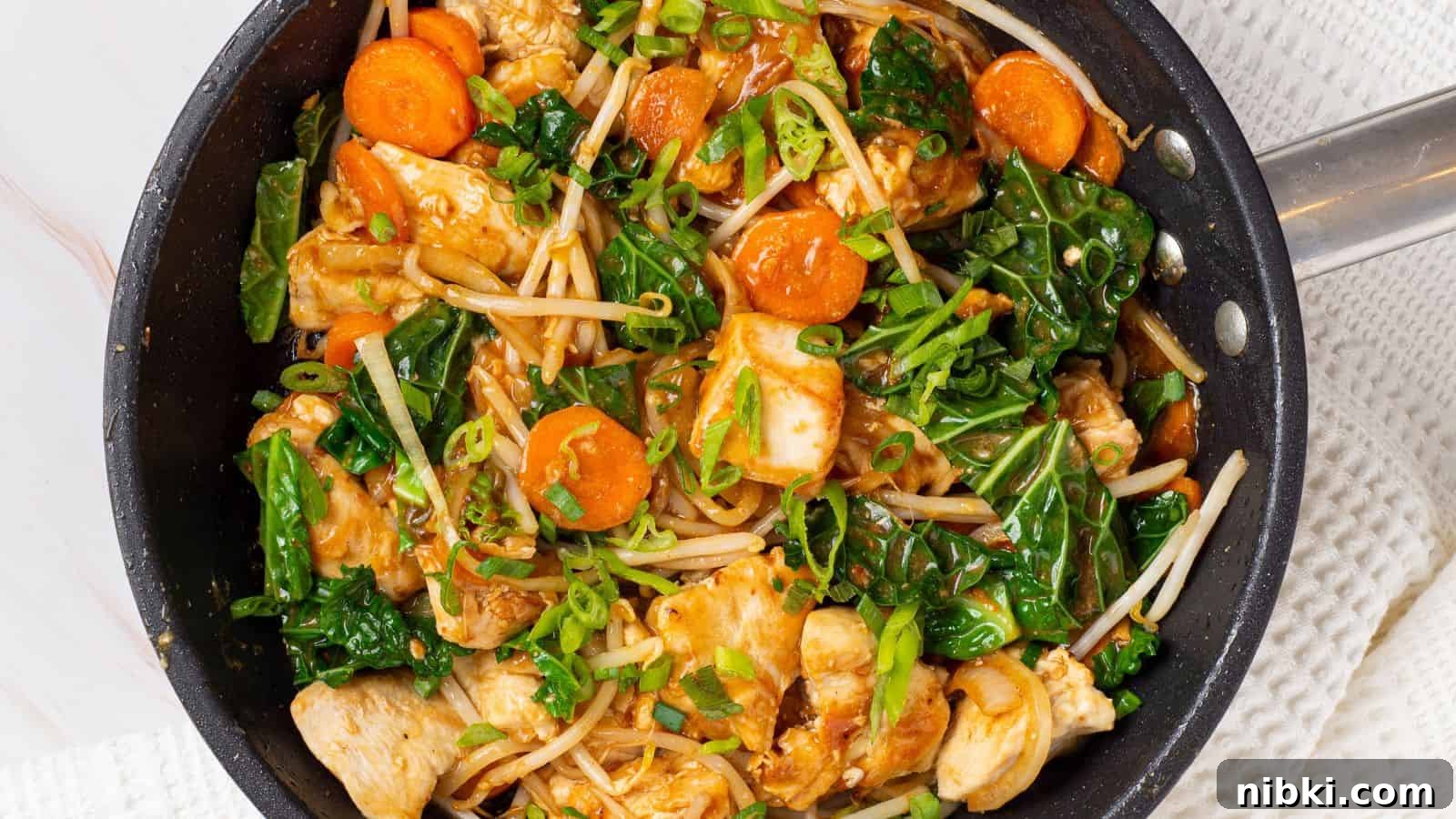 17 Affordable Chicken Recipes That Stretch Your Grocery Budget 15 Stir-fried chicken chop suey in a skillet.