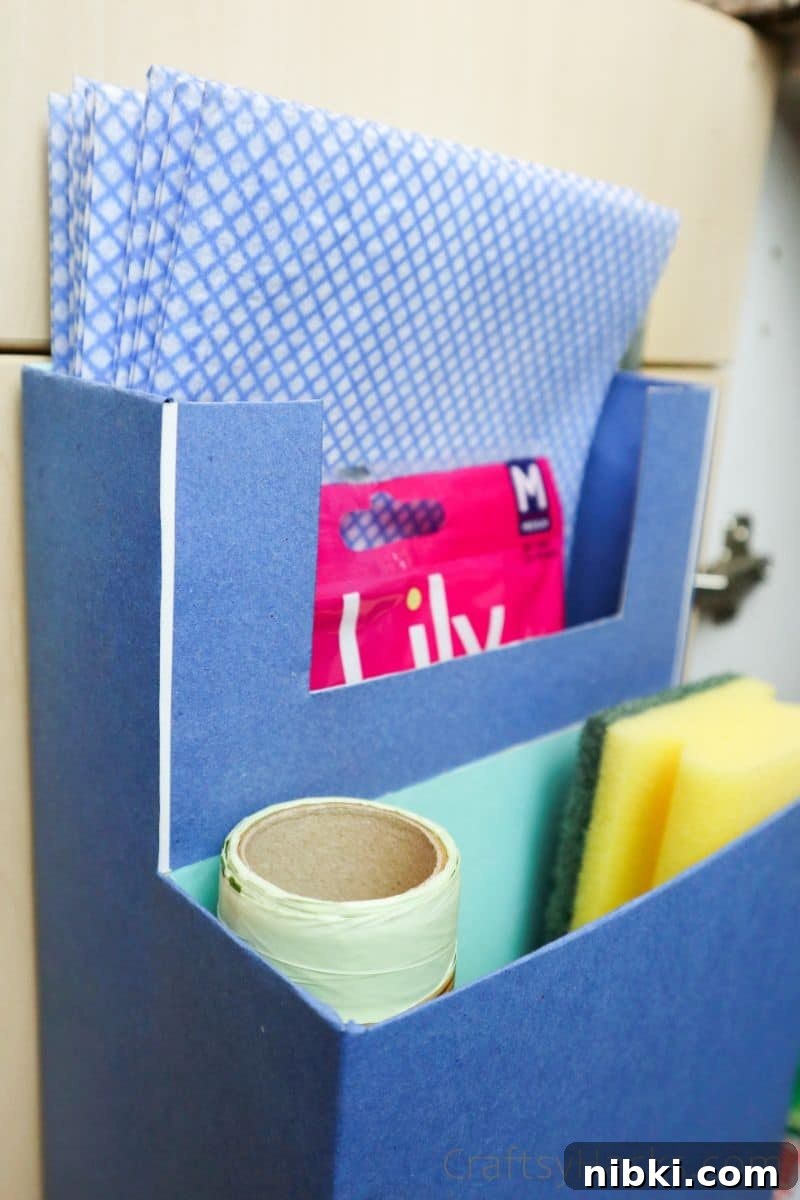 DIY Kitchen Cabinet Organizer to Maximize Storage 3 close up cabinet organizer