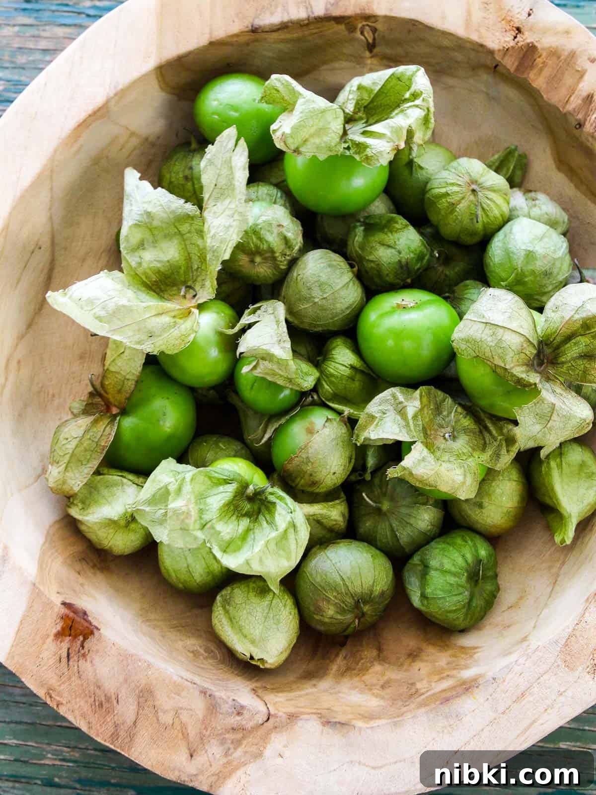 Bowl of tomatillos