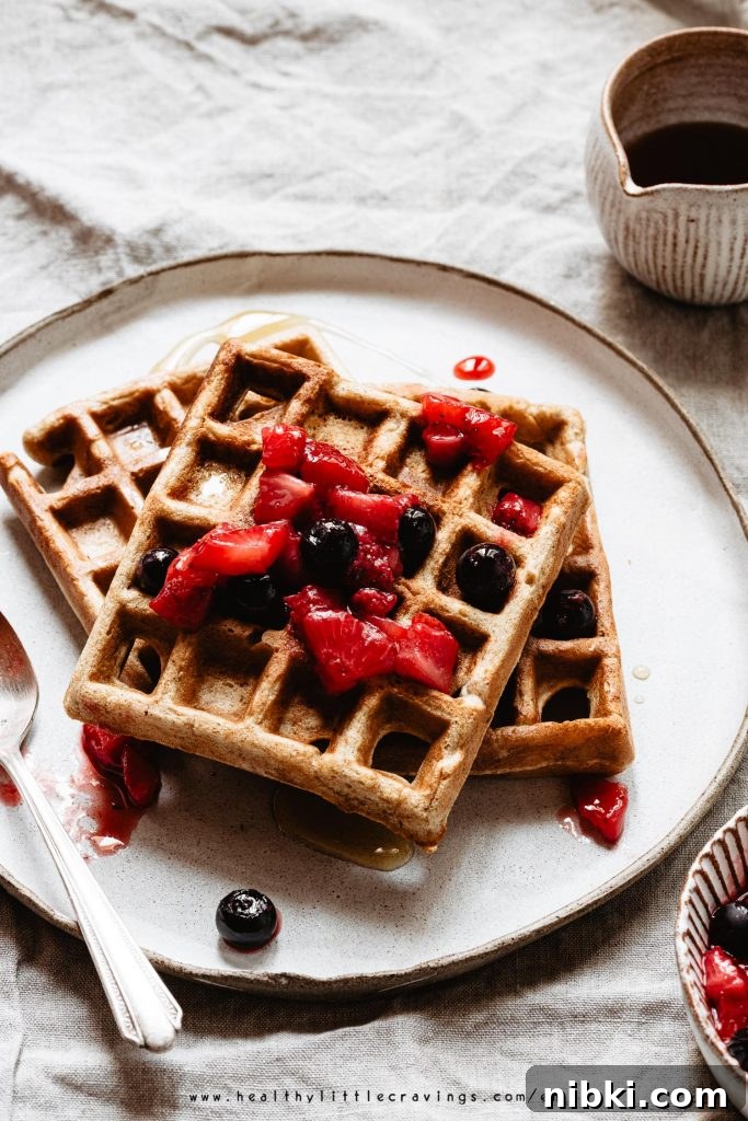 Whole wheat waffles without baking powder