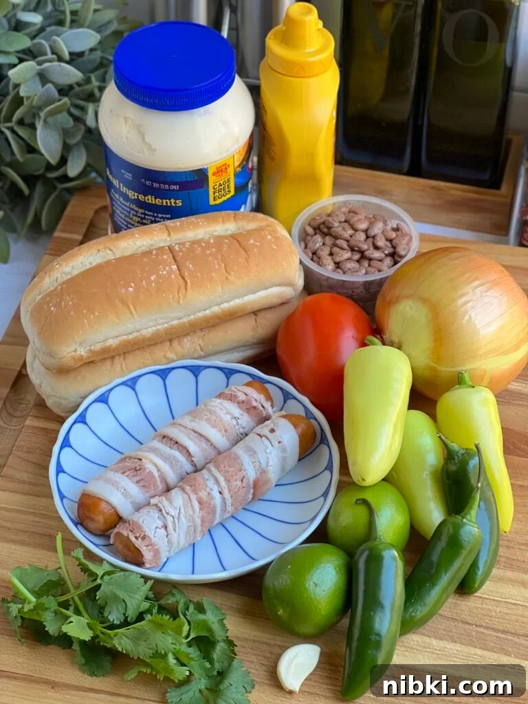 How to Make Authentic Sonoran Hot Dogs 2 Sonoran hot dog with beans and toppings