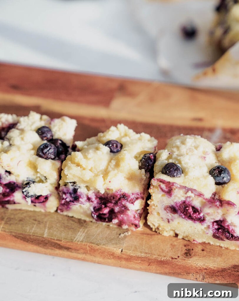 Blueberry Pie Bars with Buttery Shortbread Crust 3 Close up of blueberry shortbread crust