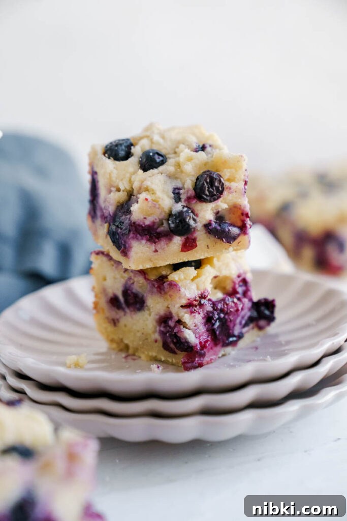 Blueberry Pie Bars with Buttery Shortbread Crust 4 Sliced blueberry pie bars