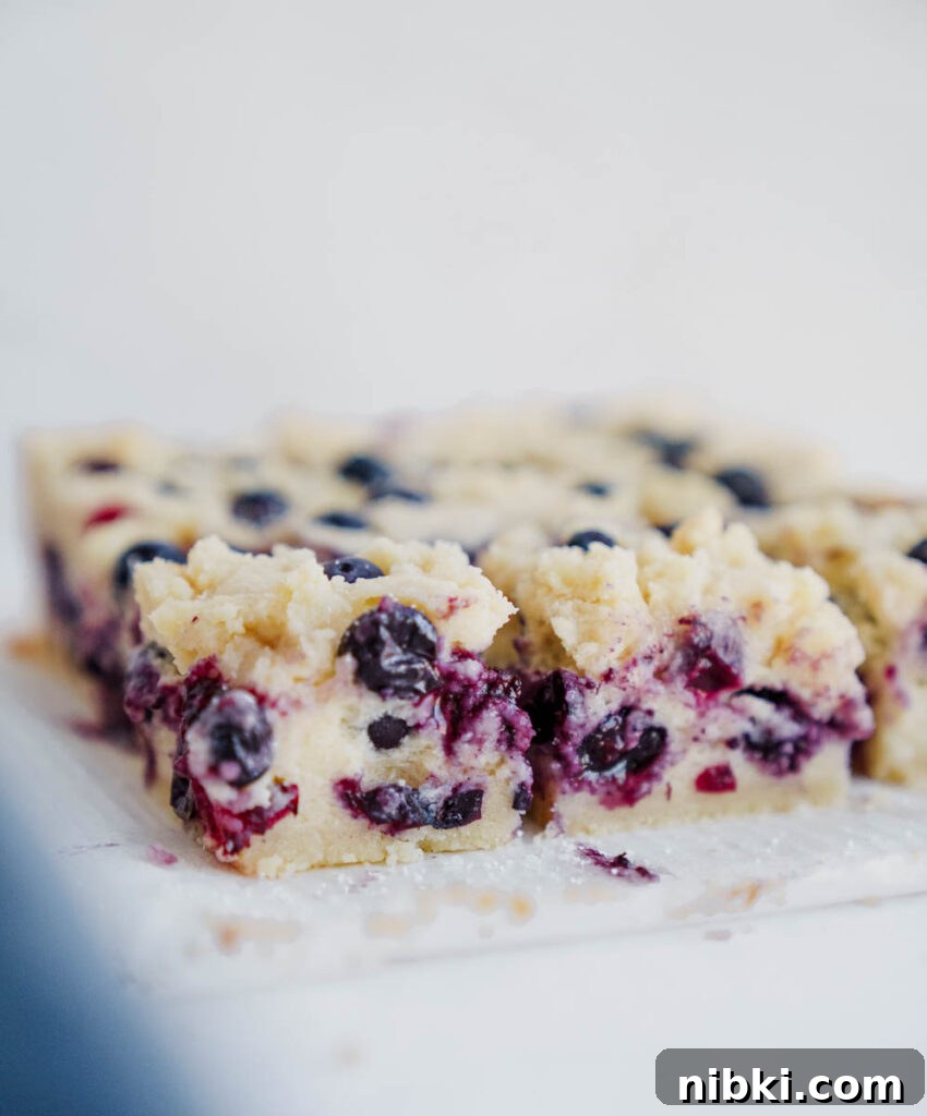 Blueberry Pie Bars with Buttery Shortbread Crust 5 Baked blueberry bars cooling