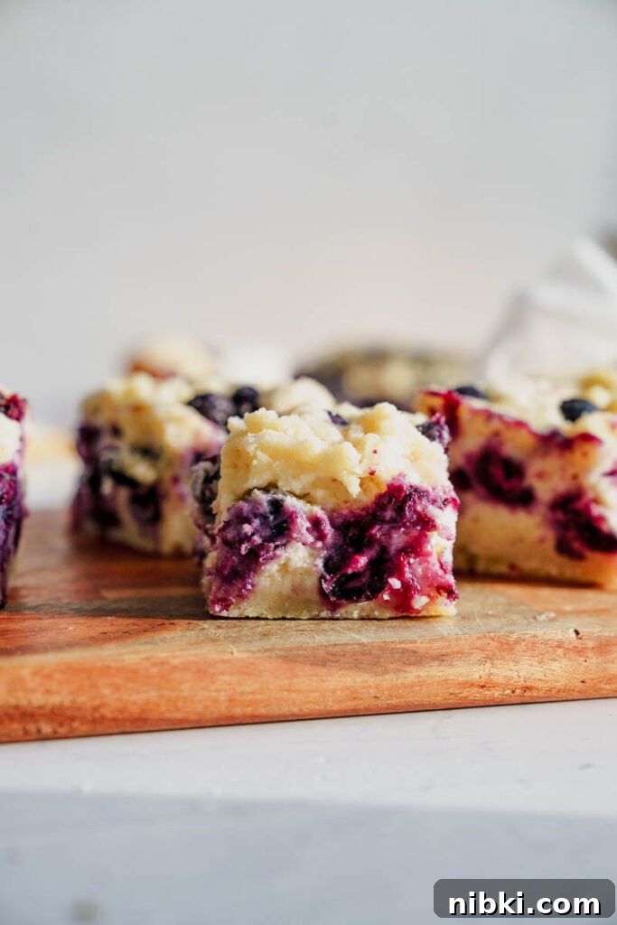 Blueberry Pie Bars with Buttery Shortbread Crust 7 Blueberry bars cooling on rack