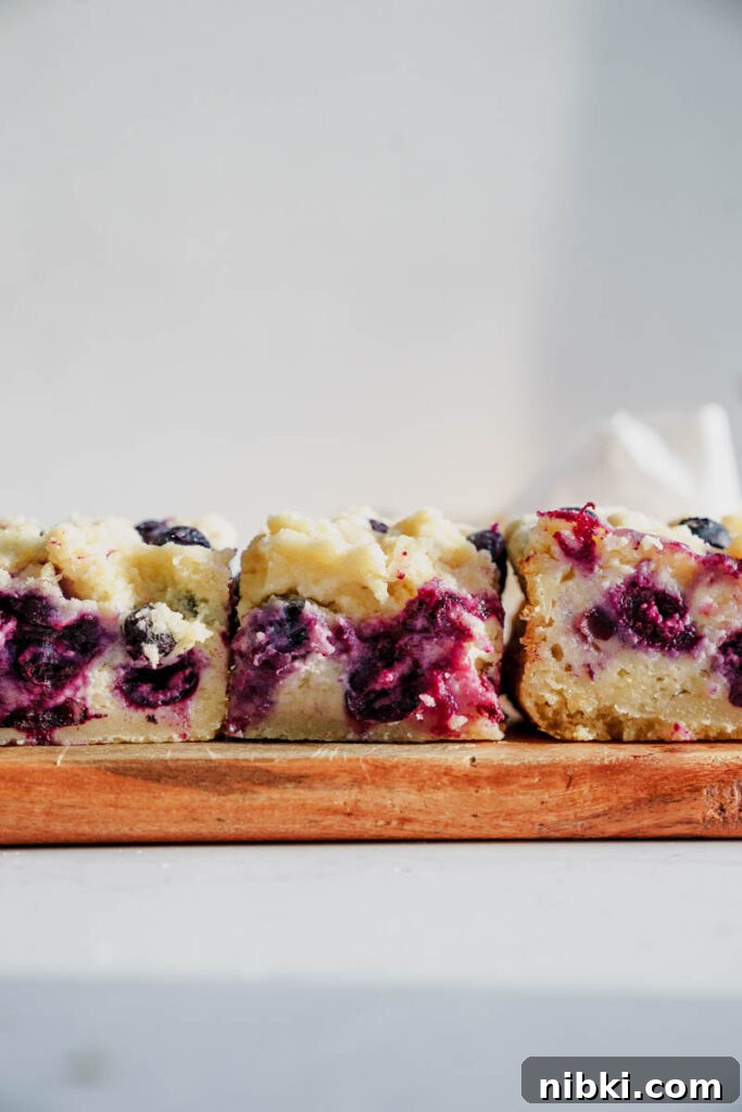 Blueberry Pie Bars with Buttery Shortbread Crust 8 Stacked blueberry pie bars
