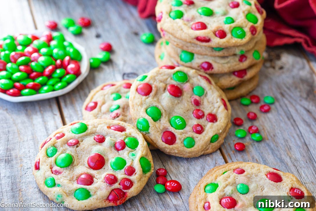 M&M Christmas Cookies Recipe: Festive Holiday Treats 3 Dough with M&M's