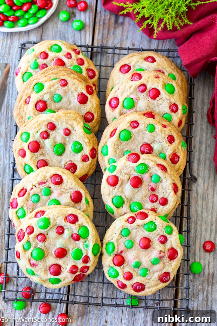 M&M Christmas Cookies Recipe: Festive Holiday Treats 4 Baked M&M cookies
