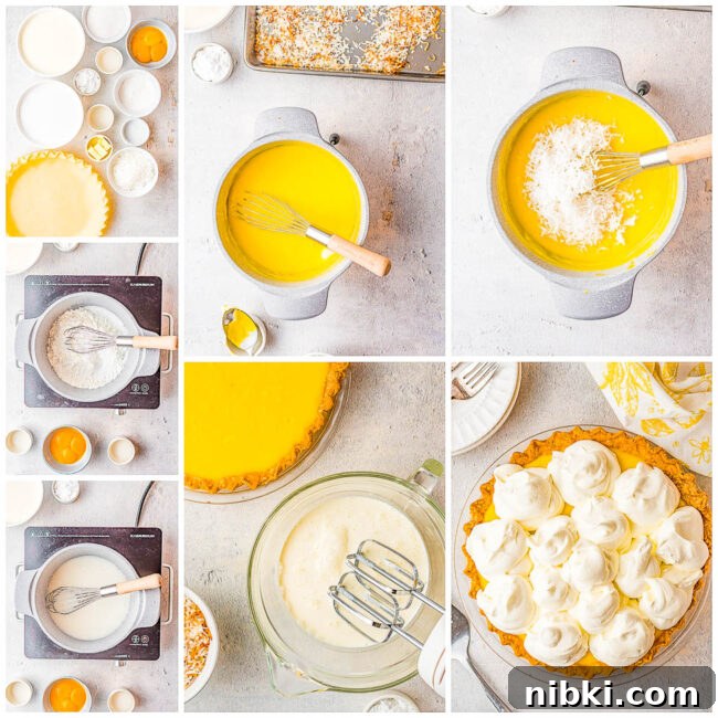 Homemade Coconut Cream Pie Recipe 3 Coconut Cream Pie - whole pie on table