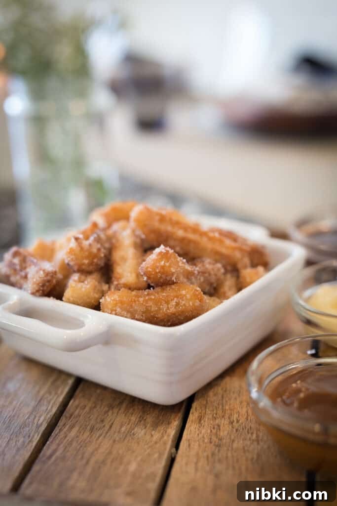 Crispy Mini Churros Recipe: Bite-Sized Cinnamon Treats 4 mini churros