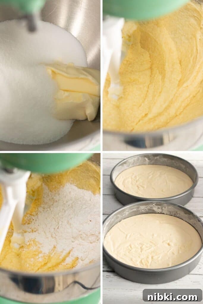 making a layered cake pictures